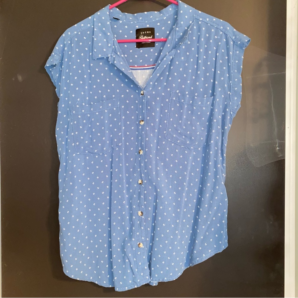 Blue tulip design Jach New York Button-Up Blouse